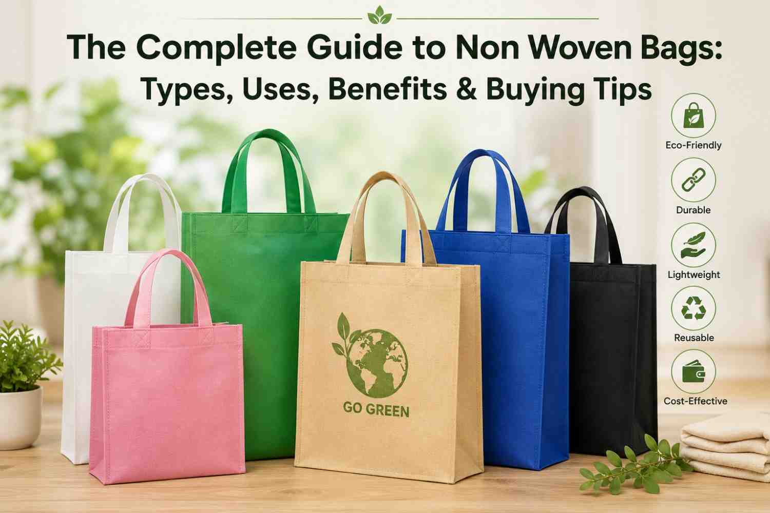 The Complete Guide to Non Woven Bags: Types, Uses, Benefits & Buying Tips